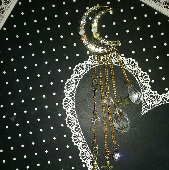 Bronze Crystal Moon Hair Barette,Really Cute!! - Picture 5 of 8